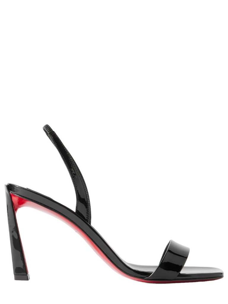 Christian Louboutin O Condora 85 Patent Slingback Sandals Heels Shoes